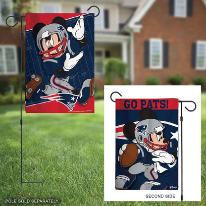 Patriots Mickey Mouse 2 Sided Garden Flag