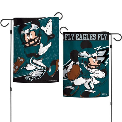 Philadelphia Eagles Garden Flag 2 Sided Fly Eagles Fly Mickey Mouse