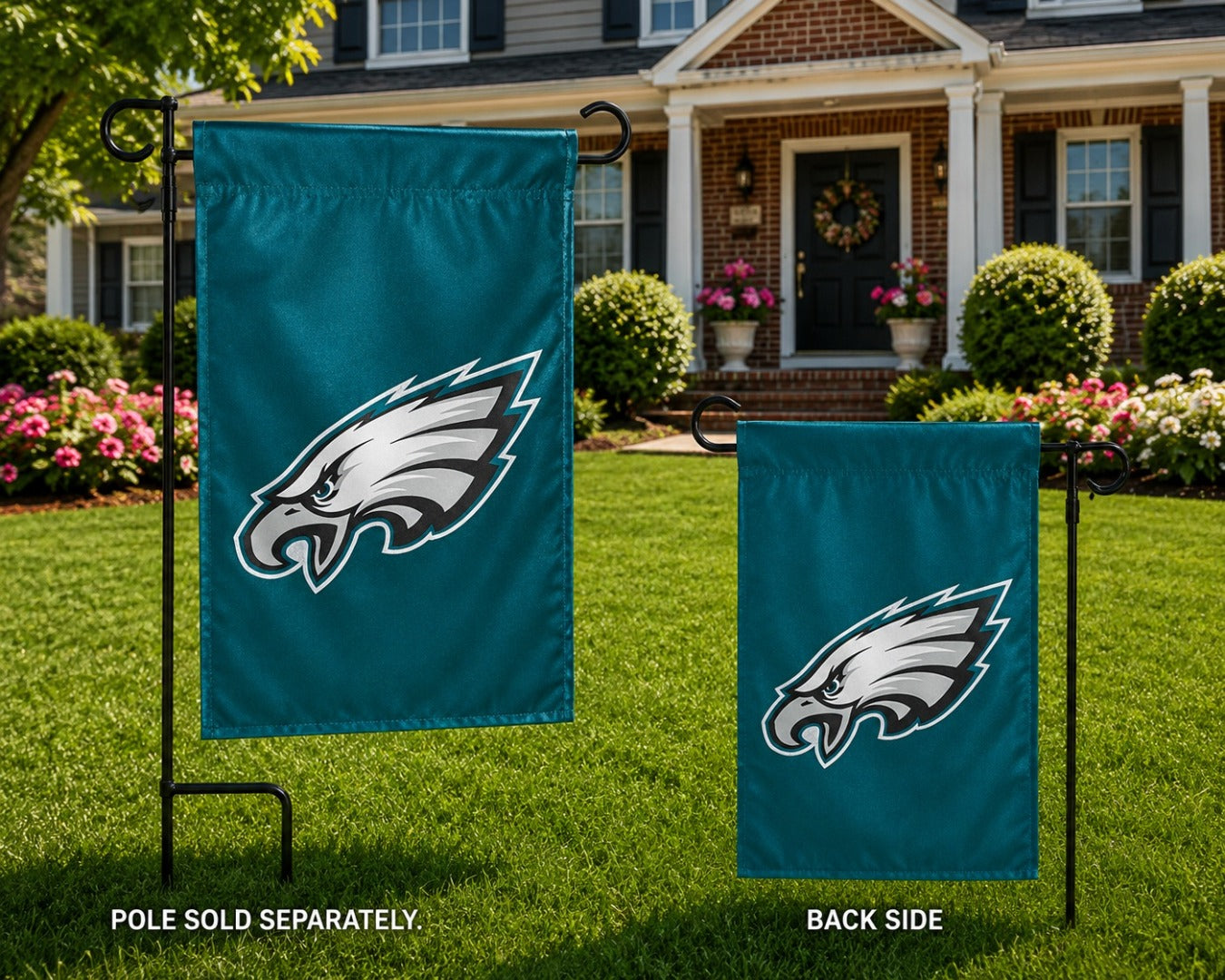 Philadelphia Eagles Garden Flag Applique 2 Sided