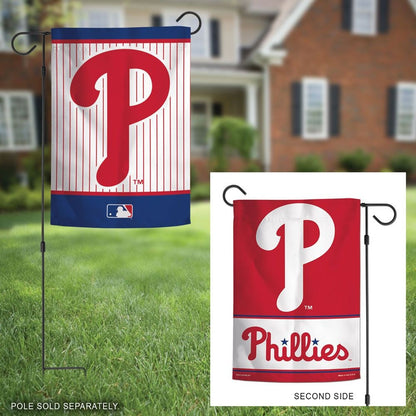 Philadelphia Phillies 2 Sided Garden Flag Pinstripe P