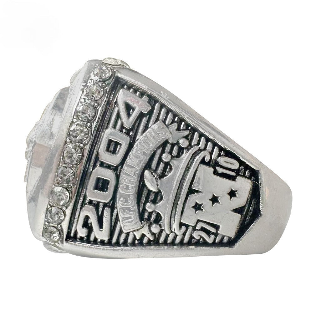 5-Piece Philadelphia Replica Championship Rings Set -  Collectible with Wooden Gift Box