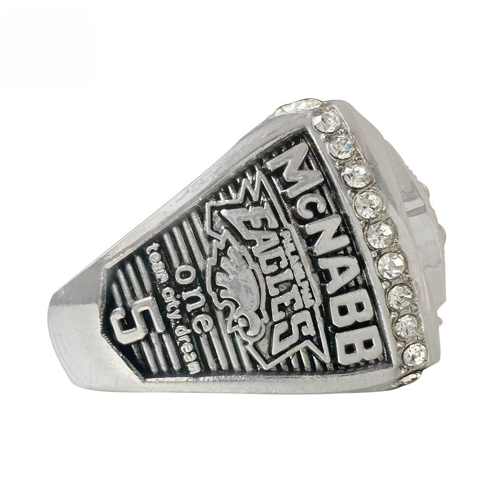 5-Piece Philadelphia Replica Championship Rings Set -  Collectible with Wooden Gift Box