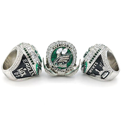 5-Piece Philadelphia Replica Championship Rings Set -  Collectible with Wooden Gift Box