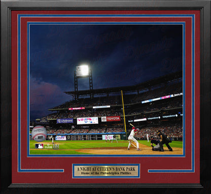 Night at Citizen's Bank Philadelphia Phillies 16" x 20" Framed Baseball Stadium Photo