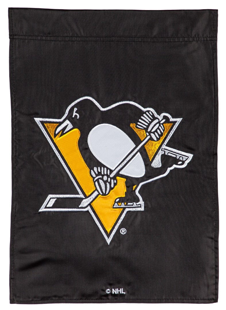 Pittsburgh Penguins Garden Flag 2 Sided Applique Logo