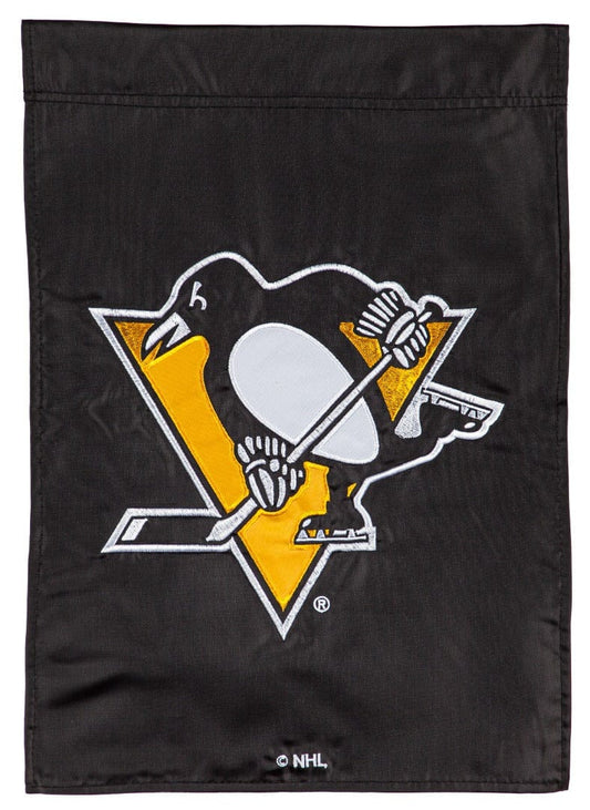 Pittsburgh Penguins Garden Flag 2 Sided Applique Logo