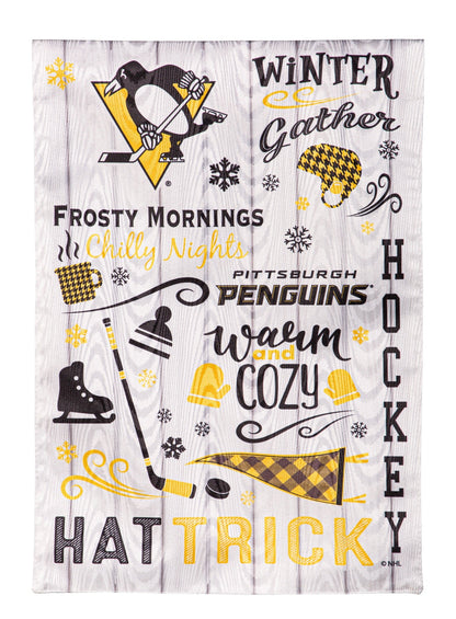 Pittsburgh Penguins Seasonal 2 Sided Garden Flag