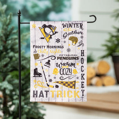 Pittsburgh Penguins Seasonal 2 Sided Garden Flag