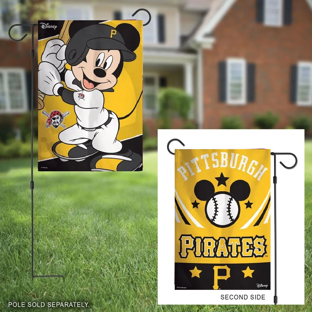 Pittsburgh Pirates Garden Flag 2 Sided Mickey Mouse Disney