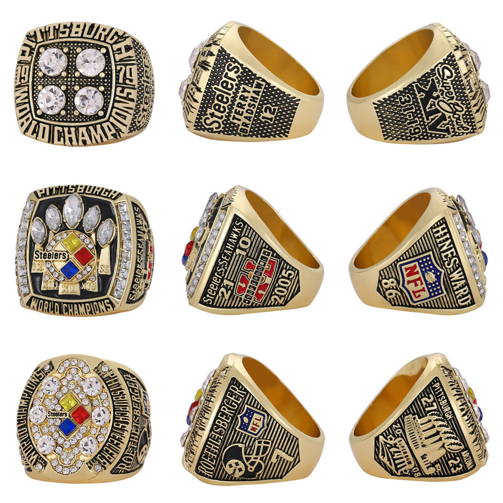 Pittsburgh Football Championship Rings Set (6 Rings) – Limited Edition Collectible Gift