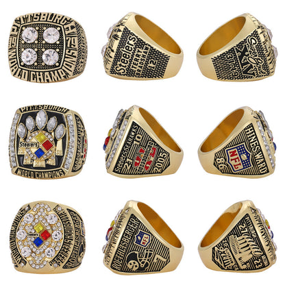 Pittsburgh Football Championship Rings Set (6 Rings) – Limited Edition Collectible Gift