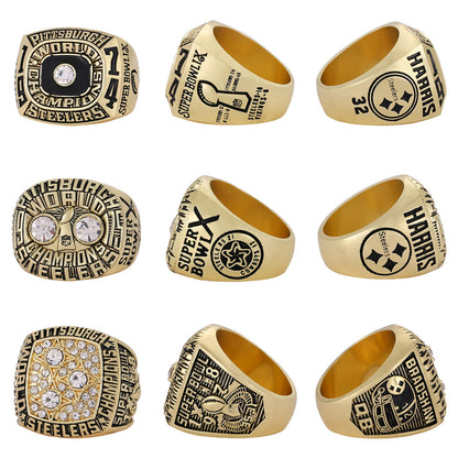Pittsburgh Football Championship Rings Set (6 Rings) – Limited Edition Collectible Gift