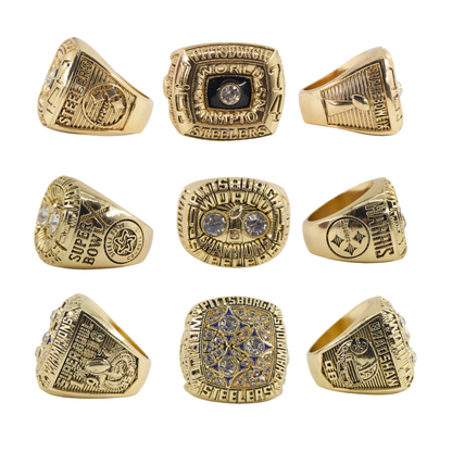 Pittsburgh Football Championship Rings Set (6 Rings) – Limited Edition Collectible Gift