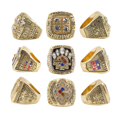 Pittsburgh Football Championship Rings Set (6 Rings) – Limited Edition Collectible Gift