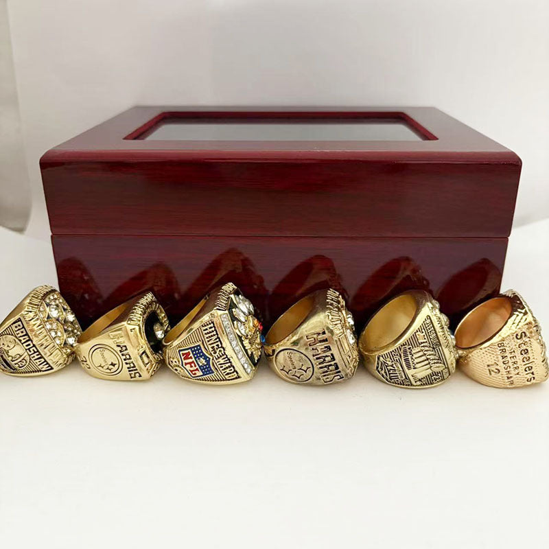 Pittsburgh Football Championship Rings Set (6 Rings) – Limited Edition Collectible Gift