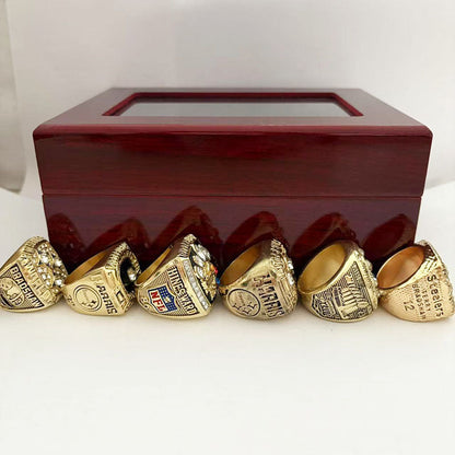 Pittsburgh Football Championship Rings Set (6 Rings) – Limited Edition Collectible Gift