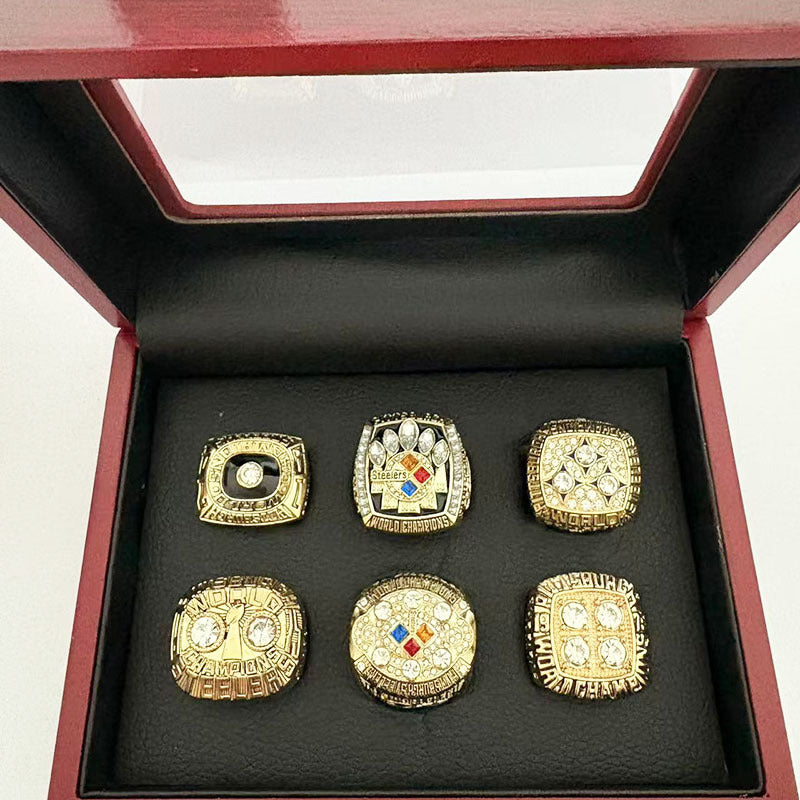 Pittsburgh Football Championship Rings Set (6 Rings) – Limited Edition Collectible Gift