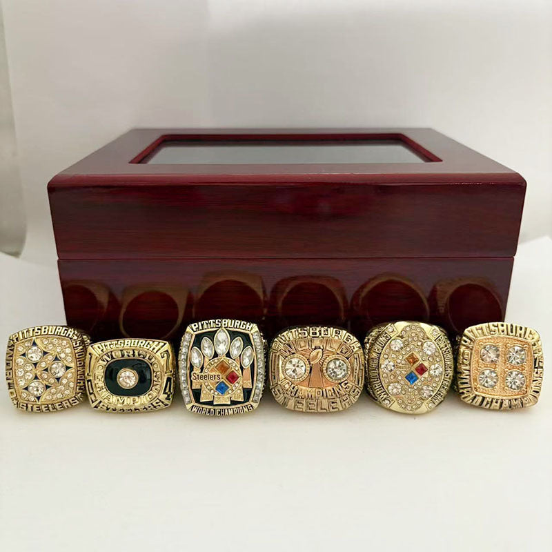 Pittsburgh Football Championship Rings Set (6 Rings) – Limited Edition Collectible Gift