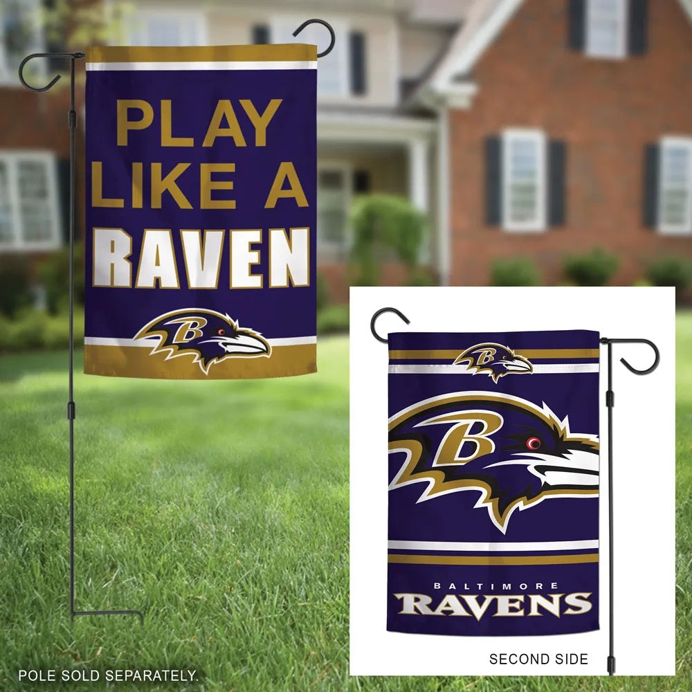 Play Like A Raven 2 Sided Garden Flag