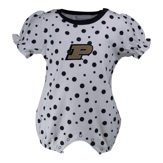 Purdue Polka Dot Girl's Romper