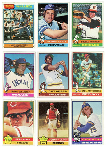 1976 TOPPS BASEBALL COMPLETE SET BREAK – 18 CARDS PER BOX! 2 HOFers IN EACH BOX!