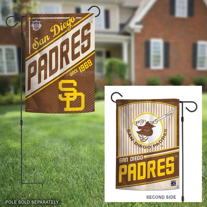 San Diego Padres Garden Flag 2 Sided Cooperstown