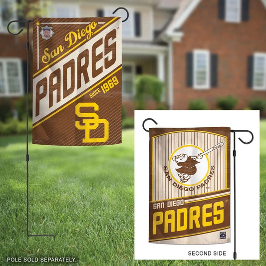 San Diego Padres Garden Flag 2 Sided Cooperstown