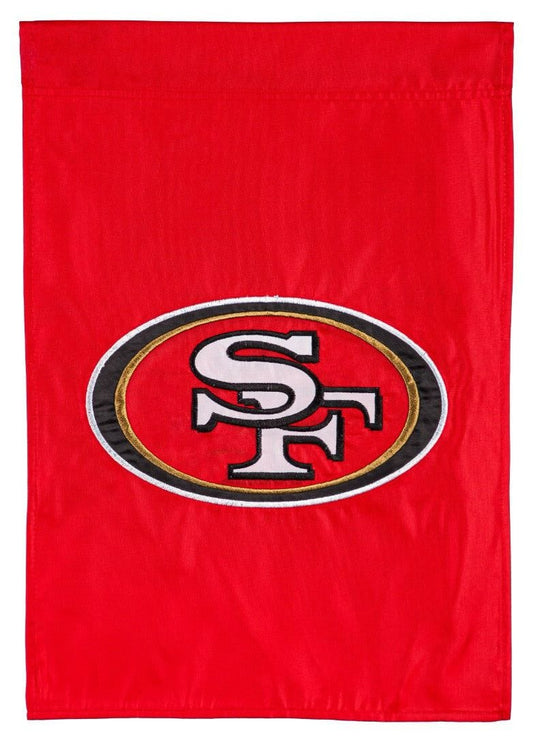 San Francisco 49ers Garden Flag 2 Sided Applique Logo