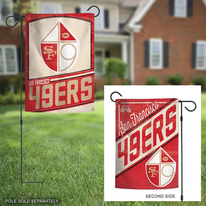 San Francisco 49ers Garden Flag 2 Sided Retro Classic Logo