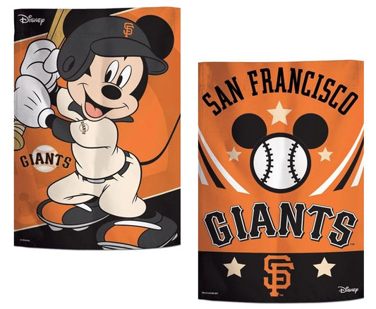 San Francisco Giants Garden Flag 2 Sided Mickey Mouse