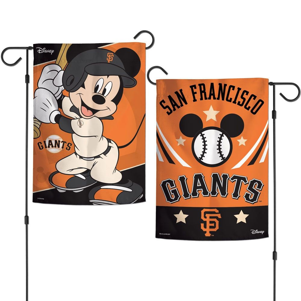 San Francisco Giants Garden Flag 2 Sided Mickey Mouse