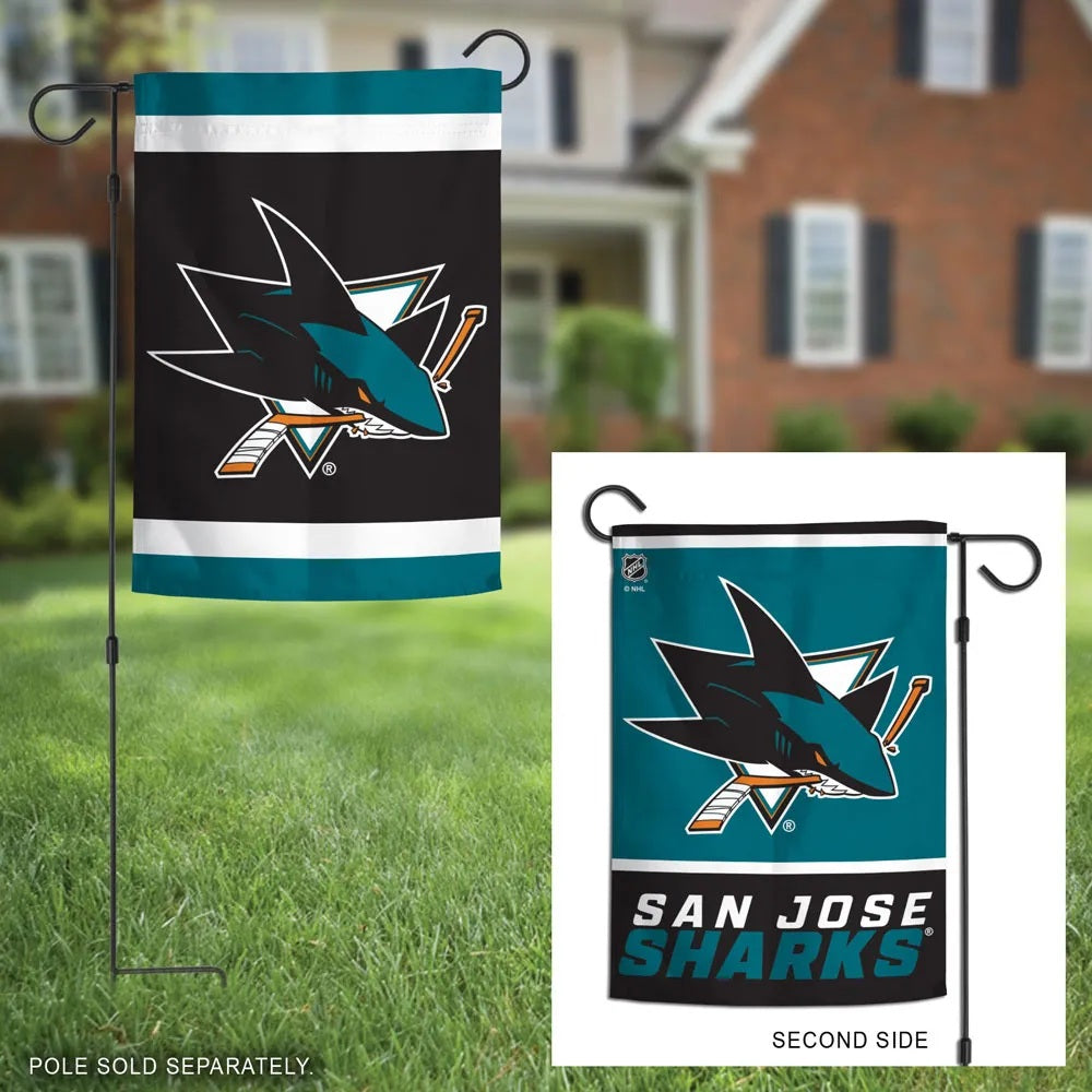 San Jose Sharks Garden Flag 2 Sided Hockey