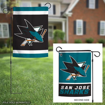 San Jose Sharks Garden Flag 2 Sided Hockey