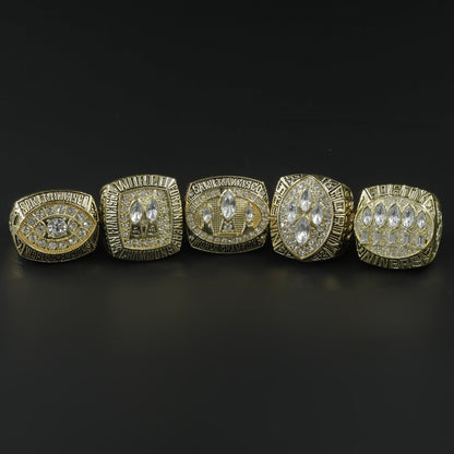 San Francisco Championship Ring Set – Football Championship Replica Rings Collection with Premium Wooden Display Box