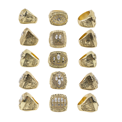 San Francisco Championship Ring Set – Football Championship Replica Rings Collection with Premium Wooden Display Box