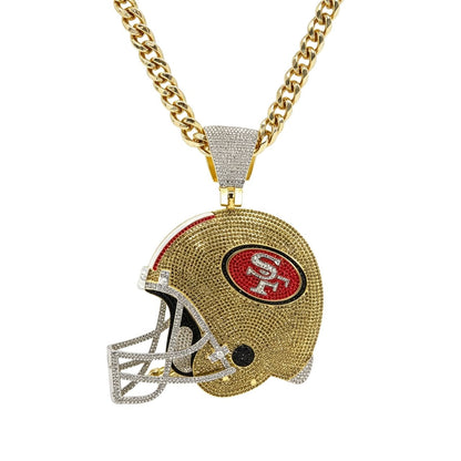 San Francisco Oversized Helmet Pendant Necklace – Perfect for Game Day & Holidays