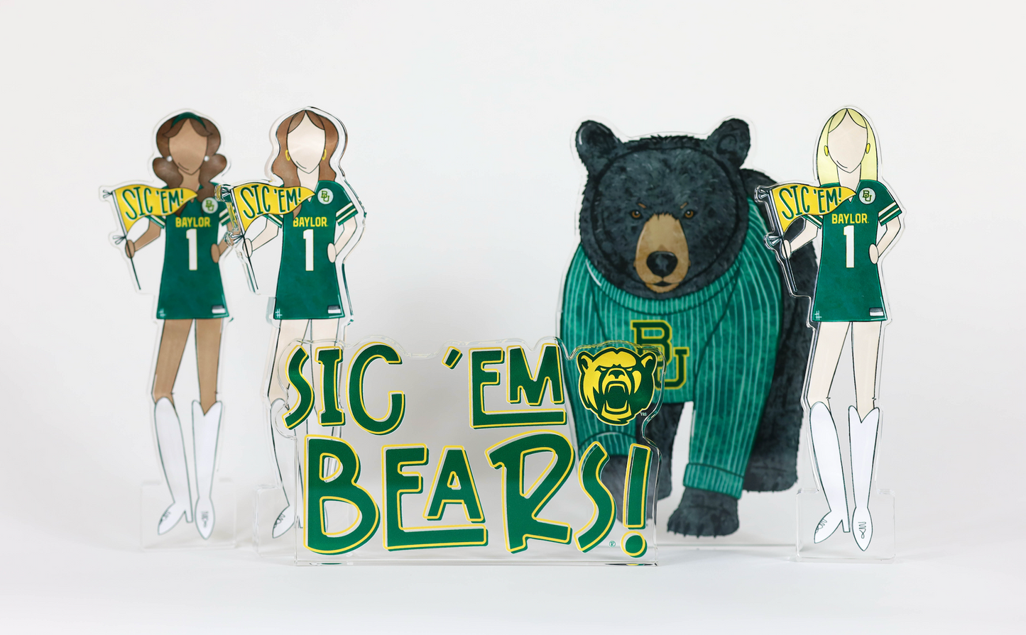 Baylor Bear Acrylic Block Shelfie