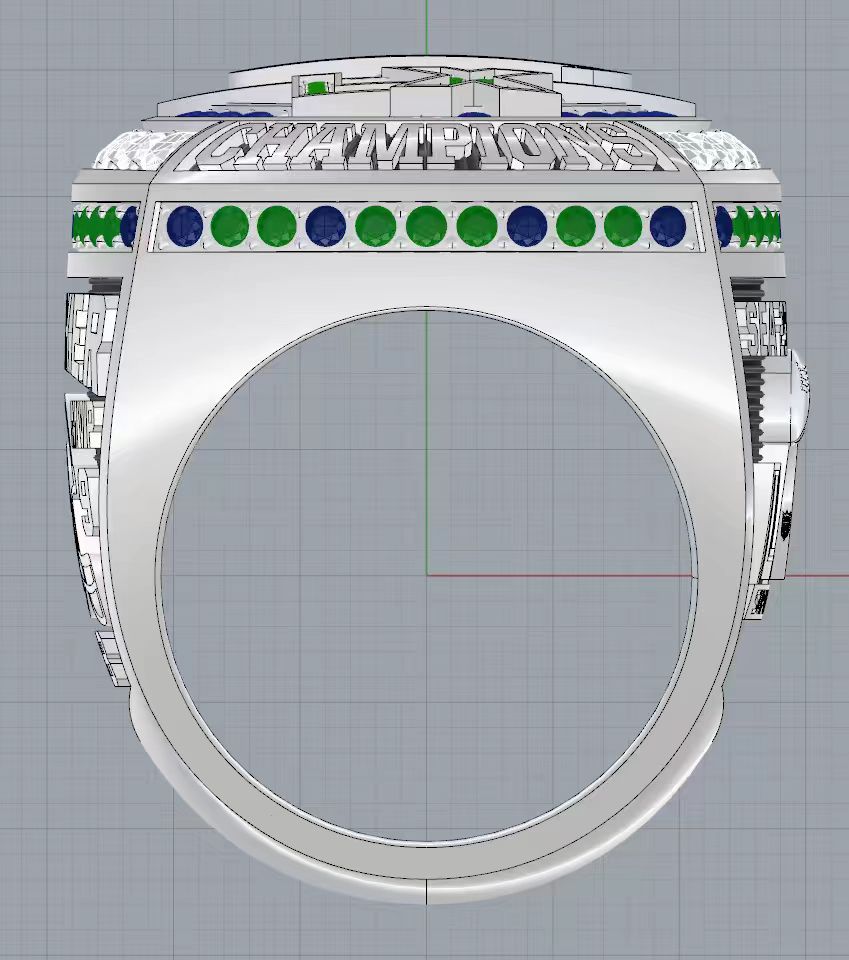 2025 Seattle Football Championship LX Ring – Kenneth Walker III MVP Collector's Memorabilia