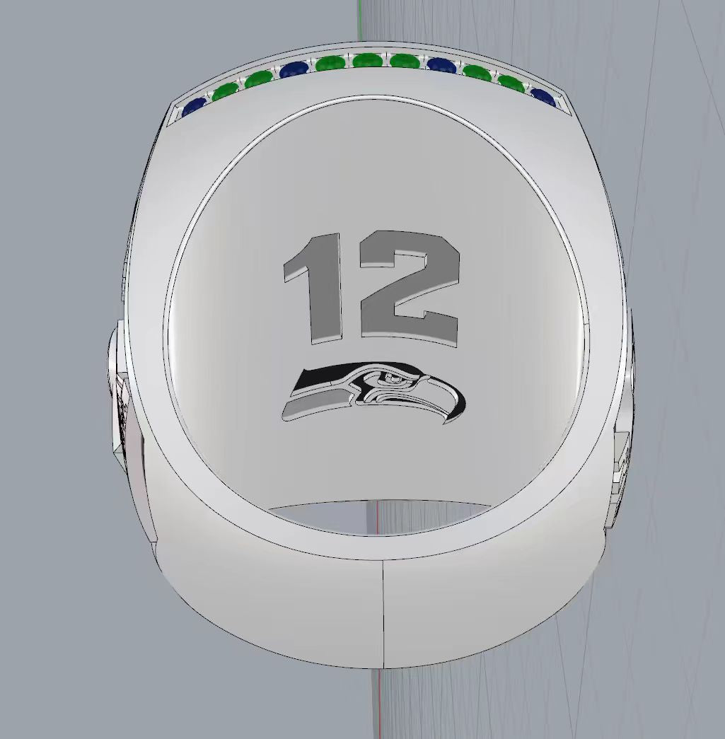 2025 Seattle Football Championship LX Ring – Kenneth Walker III MVP Collector's Memorabilia