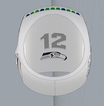 2025 Seattle Football Championship LX Ring – Kenneth Walker III MVP Collector's Memorabilia