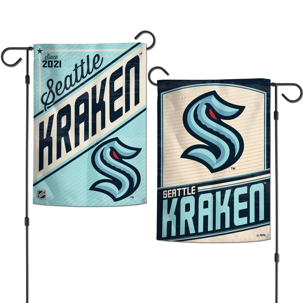Seattle Kraken Garden Flag 2 Sided Vintage