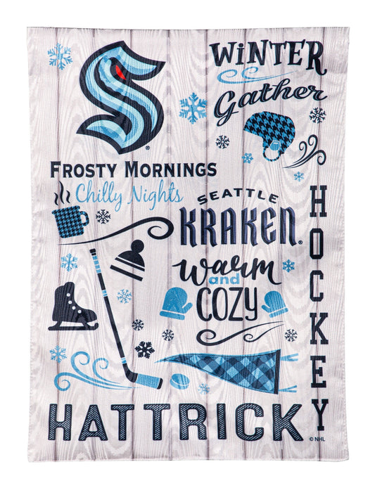 Seattle Kraken Seasonal 2 Sided Garden Flag