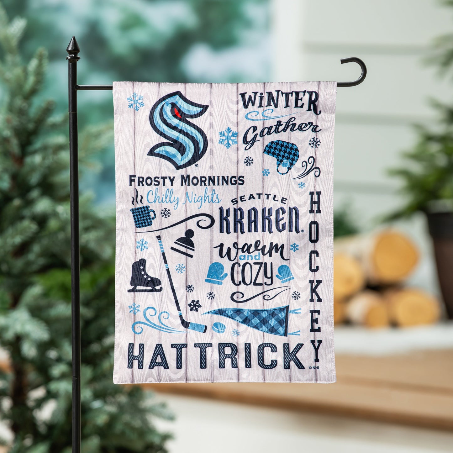 Seattle Kraken Seasonal 2 Sided Garden Flag