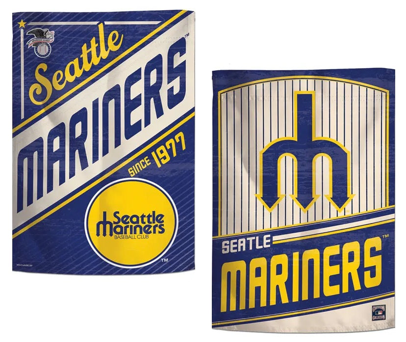 Seattle Mariners Garden Flag 2 Sided Retro Classic Logo