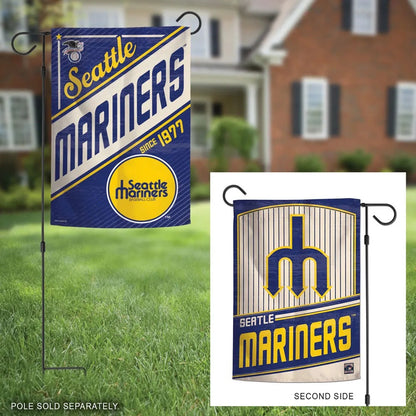 Seattle Mariners Garden Flag 2 Sided Retro Classic Logo
