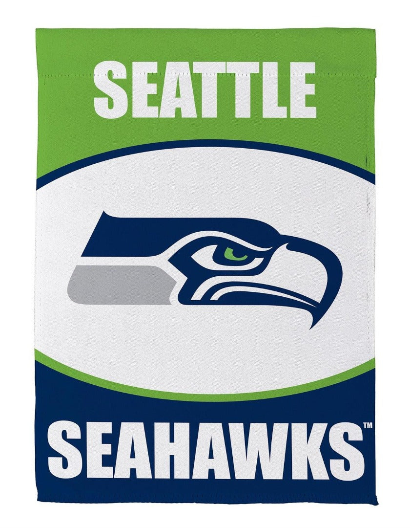 Seattle Seahawks 2 Sided Garden Flag Suede