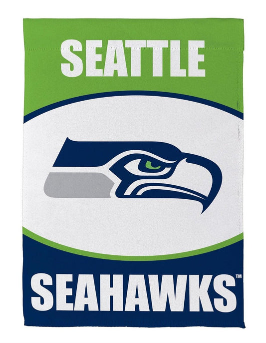Seattle Seahawks 2 Sided Garden Flag Suede