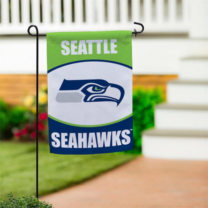 Seattle Seahawks 2 Sided Garden Flag Suede