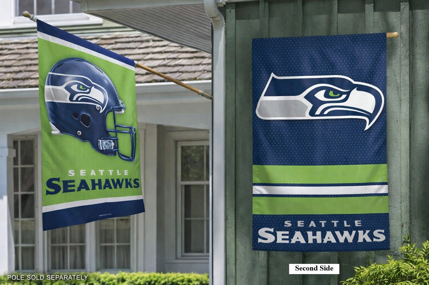 Seattle Seahawks Banner 2 Sided Double Design Flag