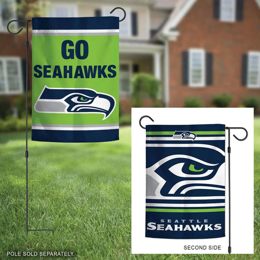 Seattle Seahawks Garden Flag 2 Sided Go Seahawks